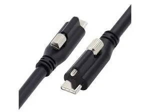 Vszerda Screw Locking USB 3.1 Type-C to USB-C Cable 3.25A USB 3.0 Cord with Single Panel Mount Connector 10Gbps Data 65W PD Power for Laptop Tablet 3.94FT/1.2M Vszerda Screw Locking USB 3.1 Type-C to USB-C Cable 3.25A USB 3.0 Cord with Single Panel Mount Connector 10Gbps Data 65W PD Power for Laptop Tablet 3.94FT/1.2M