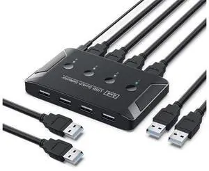 Vszerda KVM USB 2.0 Switch Selector 4 Port PCs Sharing 4 Devices for Keyboard Mouse Scanner Printer Vszerda KVM USB 2.0 Switch Selector 4 Port PCs Sharing 4 Devices for Keyboard Mouse Scanner Printer