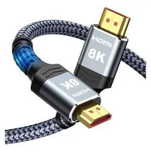 Vszerda 8K@60 HDMI Cable 10FT/3M, 48Gbps 2.1 High Speed HDMI Braided Nylon 4K120 144Hz RTX 3090 eARC HDR10 4:4:4 HDCP 2.2&2.3 Compatible for PS5, PS4, UHD TV and PC Vszerda 8K@60 HDMI Cable 10FT/3M, 48Gbps 2.1 High Speed HDMI Braided Nylon 4K120 144Hz RTX 3090 eARC HDR10 4:4:4 HDCP 2.2&2.3 Compatible for PS5, PS4, UHD TV and PC