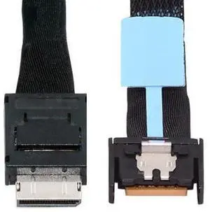 Vszerda PCI-E 5.0 Mini Cool Edge IO MCIO PCI-E 4i 38Pin Male to SFF-8611 Oculink 4X Extender Cable for eGPU SSD External Graphics Card 50cm Vszerda PCI-E 5.0 Mini Cool Edge IO MCIO PCI-E 4i 38Pin Male to SFF-8611 Oculink 4X Extender Cable for eGPU SSD External Graphics Card 50cm