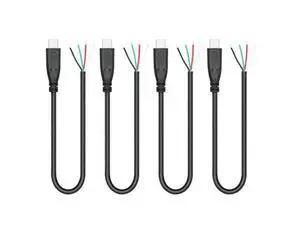 Vszerda 4Pcs Short USB C to 4 Pin Bare Wire Open End Wire 11inch, 22AWG 5V/3A USB Type C Male Plug 4 Pin Pigtail Power and Data Cable,for USB Type C Equipment Installed or Replacement Repair DIY Cable Vszerda 4Pcs Short USB C to 4 Pin Bare Wire Open End Wire 11inch, 22AWG 5V/3A USB Type C Male Plug 4 Pin Pigtail Power and Data Cable,for USB Type C Equipment Installed or Replacement Repair DIY Cable