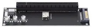 Vszerda Oculink SFF-8612 SFF-8611 to PCIE PCI-Express 16x 4X Adapter with SATA Power Port for Mainboard Graphics Card Vszerda Oculink SFF-8612 SFF-8611 to PCIE PCI-Express 16x 4X Adapter with SATA Power Port for Mainboard Graphics Card