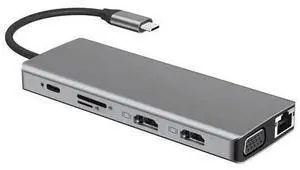 Vszerda USB Type C Dual HDMI VGA Adapter Card Reader USB 3.0 HUB Screen Mirror Vszerda USB Type C Dual HDMI VGA Adapter Card Reader USB 3.0 HUB Screen Mirror