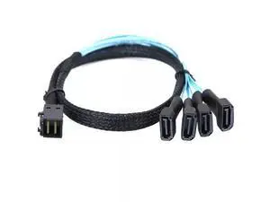 Vszerda Mini SAS HD SFF-8643 to 4 Ports SATA 7P Male Cable 50CM Vszerda Mini SAS HD SFF-8643 to 4 Ports SATA 7P Male Cable 50CM
