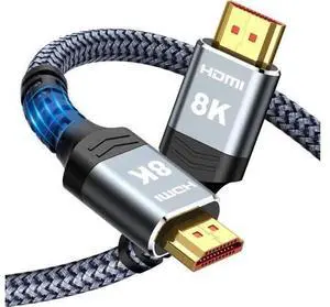 Vszerda Long 8K HDMI Cable 25FT 48Gbps, 2.1 High Speed Gaming Cord 4K@120Hz 8K@60Hz RTX 3090 eARC 3D Compatible for PS5, UHD TV and Blu-ray Player Vszerda Long 8K HDMI Cable 25FT 48Gbps, 2.1 High Speed Gaming Cord 4K@120Hz 8K@60Hz RTX 3090 eARC 3D Compatible for PS5, UHD TV and Blu-ray Player