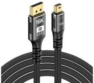Vszerda 16K 60hz Mini DisplayPort 2.1 Mini-DP 2.0 to DP Cable 8K 120hz Ultra-HD UHD Compatible FreeSync G-Sync Gaming Monitor 4090 7900 2M Vszerda 16K 60hz Mini DisplayPort 2.1 Mini-DP 2.0 to DP Cable 8K 120hz Ultra-HD UHD Compatible FreeSync G-Sync Gaming Monitor 4090 7900 2M