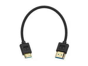 Vszerda Ultra Thin 8K Mini HDMI to HDMI Cable Short, 1ft Mini HDMI 2.1 Cable 48Gbps Soft Slim Silicone Cord Support 8K@60Hz Compatible with Camcorder,Camera, Laptop, HDTV Vszerda Ultra Thin 8K Mini HDMI to HDMI Cable Short, 1ft Mini HDMI 2.1 Cable 48Gbps Soft Slim Silicone Cord Support 8K@60Hz Compatible with Camcorder,Camera, Laptop, HDTV