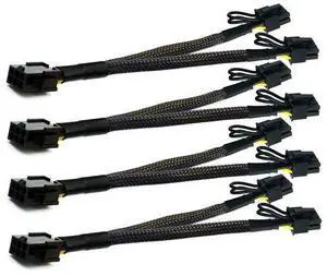 Vszerda PCI-e 6 Pin to Dual PCIe 8(6+2) Pin Graphics Card PCI Express Power Adapter GPU VGA Y-Splitter Extension Cable Video Card Sleeved Power Cable 9 inches 18 AWG (4 Pack) Vszerda PCI-e 6 Pin to Dual PCIe 8(6+2) Pin Graphics Card PCI Express Power Adapter GPU VGA Y-Splitter Extension Cable Video Card Sleeved Power Cable 9 inches 18 AWG (4 Pack)