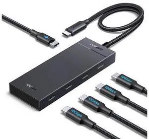 UGREEN Powered 100W 10Gbps USB C Hub - 5 in 1 Adapter with 4 USB-C, 100W PD Ports for MacBook/Air, iPad Pro, iPhone, Surface, Laptops and More UGREEN Powered 100W 10Gbps USB C Hub - 5 in 1 Adapter with 4 USB-C, 100W PD Ports for MacBook/Air, iPad Pro, iPhone, Surface, Laptops and More
