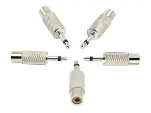 Vszerda RCA to 3.5MM Audio TS Adapter 3.5mm 1/8" Mono Plug Male to RCA Female Jack Adaptor Connector (Silver)(5 Packs, 2-Pole) Vszerda RCA to 3.5MM Audio TS Adapter 3.5mm 1/8" Mono Plug Male to RCA Female Jack Adaptor Connector (Silver)(5 Packs, 2-Pole)