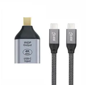 Vszerda 10Gbps 100W Cable USB-C Type C Female Source to Mini Displayport DP Sink HDTV Adapter 4K 60hz 1080p for Tablet & Phone & Laptop Vszerda 10Gbps 100W Cable USB-C Type C Female Source to Mini Displayport DP Sink HDTV Adapter 4K 60hz 1080p for Tablet & Phone & Laptop