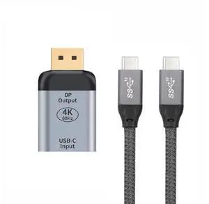 Vszerda 10Gbps 100W Cable USB-C Type C Female Source to Displayport DP Sink HDTV Adapter 4K 60hz 1080p for Tablet & Phone & Laptop Vszerda 10Gbps 100W Cable USB-C Type C Female Source to Displayport DP Sink HDTV Adapter 4K 60hz 1080p for Tablet & Phone & Laptop