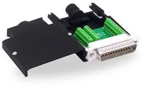Vszerda DB25 Male Solderless Connector Breakout Board RS232 D-SUB 25 Pin Serial Adapter Terminal Block with Case (Male) Vszerda DB25 Male Solderless Connector Breakout Board RS232 D-SUB 25 Pin Serial Adapter Terminal Block with Case (Male)