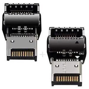 Vszerda 2pcs USB 3.1 Front Panel Header Male to Female Type-E Motherboard Extension Data Adapter Vszerda 2pcs USB 3.1 Front Panel Header Male to Female Type-E Motherboard Extension Data Adapter