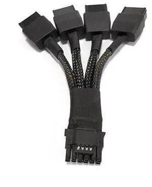 Vszerda PCI-e 5.0 Extension Cable, RTX 4090 4080 16Pin(12+4) Male to 4x8Pin Female 12VHPWR Cable PCIE GPU Power Sleeved Extender Cord Compatible with GeForce RTX 4090/4080/3090Ti (3.94inch) Vszerda PCI-e 5.0 Extension Cable, RTX 4090 4080 16Pin(12+4) Male to 4x8Pin Female 12VHPWR Cable PCIE GPU Power Sleeved Extender Cord Compatible with GeForce RTX 4090/4080/3090Ti (3.94inch)