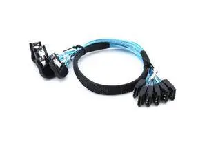 Vszerda SAS4.0 6 SATA to 6 SATA 7Pin Female Right Angle SSD Solid State Drive Data Cable 100CM Vszerda SAS4.0 6 SATA to 6 SATA 7Pin Female Right Angle SSD Solid State Drive Data Cable 100CM