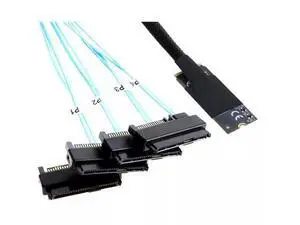 Vszerda M.2 Mkey SFF-8643 Contact to 4-Port SAS SFF-8482 Server Conversion Cable 50CM Vszerda M.2 Mkey SFF-8643 Contact to 4-Port SAS SFF-8482 Server Conversion Cable 50CM