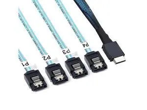 Vszerda Oculink PCI-Express SAS SFF-86114i to 4X SATA Server High-Speed Conversion Cable 100CM Vszerda Oculink PCI-Express SAS SFF-86114i to 4X SATA Server High-Speed Conversion Cable 100CM