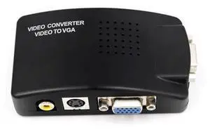 Vszerda PC Laptop Composite Video TV RCA Composite S-Video AV in to PC VGA LCD Out Converter Adapter Switch Box Black Vszerda PC Laptop Composite Video TV RCA Composite S-Video AV in to PC VGA LCD Out Converter Adapter Switch Box Black