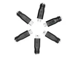 Vszerda 6Pcs DC 5.5mm x 2.1mm to USB Adapter, 5V DC 5521 Female to Type C & Micro & Mini USB Male Plug Convert Connector Power (Mixed) Vszerda 6Pcs DC 5.5mm x 2.1mm to USB Adapter, 5V DC 5521 Female to Type C & Micro & Mini USB Male Plug Convert Connector Power (Mixed)