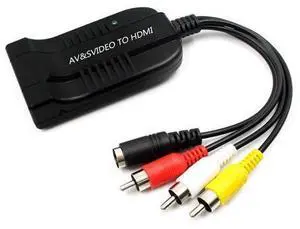 Vszerda 3RCA AV CVBS Composite & S-Video R/L Audio to HDMI Converter Adapter Support 720P/1080P for PS2 PS3 NES SNES Nintendo 64 HDTV Vszerda 3RCA AV CVBS Composite & S-Video R/L Audio to HDMI Converter Adapter Support 720P/1080P for PS2 PS3 NES SNES Nintendo 64 HDTV