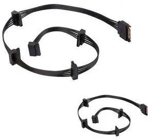 Vszerda 2-Pack 15Pin SATA to 5 SATA Power Extension Cables Splitter for HDD/SSD - 21 Inches Vszerda 2-Pack 15Pin SATA to 5 SATA Power Extension Cables Splitter for HDD/SSD - 21 Inches
