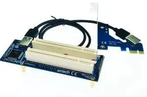 Vszerda PCI-E Express X1 to Dual PCI Riser Extender Card with Low Profile Bracket Vszerda PCI-E Express X1 to Dual PCI Riser Extender Card with Low Profile Bracket