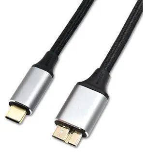 Vszerda USB Micro B to USB Type C Cable 10 Gbps Fast Data Transfer Cord 3A Quick Charge Compatible with MacBook, iPad, Galaxy S24, Laptop, External Hard Drive - Nylon Black Wire 3.0 M / 9.8 Feet Vszerda USB Micro B to USB Type C Cable 10 Gbps Fast Data Transfer Cord 3A Quick Charge Compatible with MacBook, iPad, Galaxy S24, Laptop, External Hard Drive - Nylon Black Wire 3.0 M / 9.8 Feet
