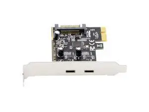Vszerda 5Gbps USB3.1 Gen1 Dual Type-C USB-C Female to PCI-E Express 1x Card Adapter ASM1042 Chipset with Low Profile Bracket Vszerda 5Gbps USB3.1 Gen1 Dual Type-C USB-C Female to PCI-E Express 1x Card Adapter ASM1042 Chipset with Low Profile Bracket