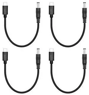 Vszerda 4Pcs Short DC 5.5mm x 2.1mm to USB C Power Cord 15cm/6inch, 5V DC 5521 Male to USB Type C Male Plug Power Charging Cable Extension Cord, for Small Fan, Bedside Lamp Etc Other Equipment Vszerda 4Pcs Short DC 5.5mm x 2.1mm to USB C Power Cord 15cm/6inch, 5V DC 5521 Male to USB Type C Male Plug Power Charging Cable Extension Cord, for Small Fan, Bedside Lamp Etc Other Equipment