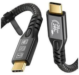 Vszerda USB C Cable 3.2 Gen 2X2 20Gbps, Type C 4K@60Hz UHD Video 5A/240W PD3.1 Fast Charge Cord with E-Marker Compatible with Thunderbolt 3/4 MacBook Pro Samsung Galaxy Pixel Monitor etc 200CM Vszerda USB C Cable 3.2 Gen 2X2 20Gbps, Type C 4K@60Hz UHD Video 5A/240W PD3.1 Fast Charge Cord with E-Marker Compatible with Thunderbolt 3/4 MacBook Pro Samsung Galaxy Pixel Monitor etc 200CM