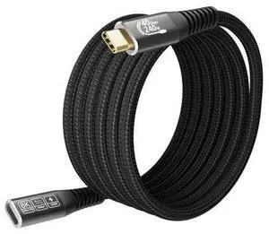 Vszerda USB-C for Thunderbolt 4 Extension Cable 40Gbps Data Transfer, USB c Male to USB c Female Cable, 8K Display/PD 240W, Compatible with Thunderbolt 3/USB 4/3/SSD eGPU 2M/6.6FT Vszerda USB-C for Thunderbolt 4 Extension Cable 40Gbps Data Transfer, USB c Male to USB c Female Cable, 8K Display/PD 240W, Compatible with Thunderbolt 3/USB 4/3/SSD eGPU 2M/6.6FT