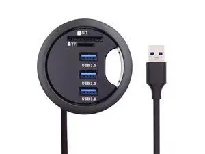Vszerda USB 3.0 Hub Splitter, SD TF 3 Port USB Multiport Expander 60mm Desk Grommet Dock Station Micro-SD Card Reader for PC Desk Desktop Vszerda USB 3.0 Hub Splitter, SD TF 3 Port USB Multiport Expander 60mm Desk Grommet Dock Station Micro-SD Card Reader for PC Desk Desktop