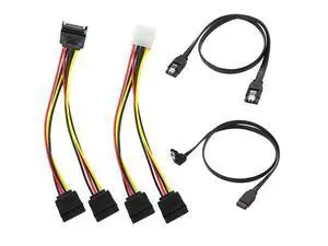 Vszerda SATA Data Cable & 15 Pin Power Splitter Cable (4 Pack) - 6.0 Gbps High-Speed Data Transfer, Compatible with SATA Hard Drives, SSDs, Optical Drives - All-in-One Storage Expansion Cable Kit Vszerda SATA Data Cable & 15 Pin Power Splitter Cable (4 Pack) - 6.0 Gbps High-Speed Data Transfer, Compatible with SATA Hard Drives, SSDs, Optical Drives - All-in-One Storage Expansion Cable Kit