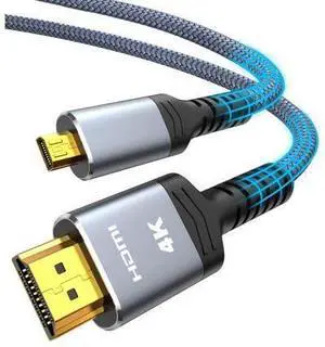 Vszerda 4K Micro HDMI to HDMI Cable 15 FT, 4K@60Hz HDR, Micro HDMI Cord Compatible for DSLR Camera, Raspberry Pi, GoPro Hero to TV, Laptop, Computer, Monitor, for Video, Audio, Image, Streaming Vszerda 4K Micro HDMI to HDMI Cable 15 FT, 4K@60Hz HDR, Micro HDMI Cord Compatible for DSLR Camera, Raspberry Pi, GoPro Hero to TV, Laptop, Computer, Monitor, for Video, Audio, Image, Streaming