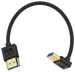 Vszerda Ultra Thin Short HDMI Cable 1ft, 48Gbps, 8K@60Hz, Soft Flexible Slim Silicone Up Angle 90 Degree HDMI Cable Compatible for PS5,Monitor,PC and More Vszerda Ultra Thin Short HDMI Cable 1ft, 48Gbps, 8K@60Hz, Soft Flexible Slim Silicone Up Angle 90 Degree HDMI Cable Compatible for PS5,Monitor,PC and More