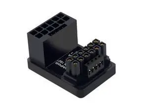 Vszerda PCI-E 5.0 Power Modular Adapter 16 Pin(12+4) Male to Female Connector Up Angled 360 Degree 12VHPWR for Graphics Card 4080 5090TI Vszerda PCI-E 5.0 Power Modular Adapter 16 Pin(12+4) Male to Female Connector Up Angled 360 Degree 12VHPWR for Graphics Card 4080 5090TI