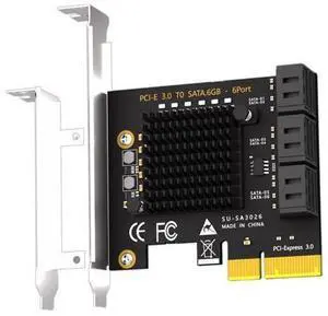 Vszerda SA3026 6-Port PCIe X4 SATA Expansion Card, Compatible with Windows,Linux,Mac OS,NAS Vszerda SA3026 6-Port PCIe X4 SATA Expansion Card, Compatible with Windows,Linux,Mac OS,NAS