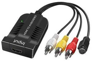 Vszerda 1080p HDMI to Male AV/S Video Adapter S-Video,HDMI2AV+S CVBS Video Converter, HDMI to Male AV&S Video RCA HDMI2AV Converter 1080P HD Video Converter Box High Definition Multimedia Vszerda 1080p HDMI to Male AV/S Video Adapter S-Video,HDMI2AV+S CVBS Video Converter, HDMI to Male AV&S Video RCA HDMI2AV Converter 1080P HD Video Converter Box High Definition Multimedia