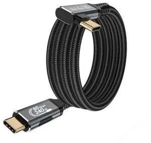 Vszerda 240w 80gbps USB c Cable Compatible with Thunderbolt 5 Cable Right Angle 6.6ft, 90 Degree USB C Cable, 8K/16k 60Hz usbc Monitor Cable for Thunderbolt 4,USB c Video Vszerda 240w 80gbps USB c Cable Compatible with Thunderbolt 5 Cable Right Angle 6.6ft, 90 Degree USB C Cable, 8K/16k 60Hz usbc Monitor Cable for Thunderbolt 4,USB c Video