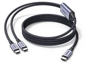 UGREEN 140W USB C Cable, 6.6FT 2-in-1 USB C to USB C Cable, Fast Charging for iPhone 17/17 Pro Max/16/15 Series, Galaxy S25/S24/S23 Series, MacBook Air/Pro, iPad Pro/Air, Steam Deck, and More UGREEN 140W USB C Cable, 6.6FT 2-in-1 USB C to USB C Cable, Fast Charging for iPhone 17/17 Pro Max/16/15 Series, Galaxy S25/S24/S23 Series, MacBook Air/Pro, iPad Pro/Air, Steam Deck, and More
