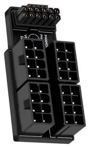 Vszerda PCIe 5.0 Power Modular Adapter to Four ATX 8Pin 16Pin(12+4) 12VHPWR Connector Up Angled 90 Degree for 4080 5090TI Graphics Card Vszerda PCIe 5.0 Power Modular Adapter to Four ATX 8Pin 16Pin(12+4) 12VHPWR Connector Up Angled 90 Degree for 4080 5090TI Graphics Card