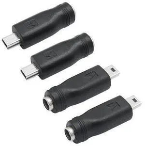 Vszerda DC 5.5mm x 2.1mm to Mini USB Adapter, 5V DC 5521 Female to Mini USB Male Plug Convert Connector Power (4Pcs) Vszerda DC 5.5mm x 2.1mm to Mini USB Adapter, 5V DC 5521 Female to Mini USB Male Plug Convert Connector Power (4Pcs)