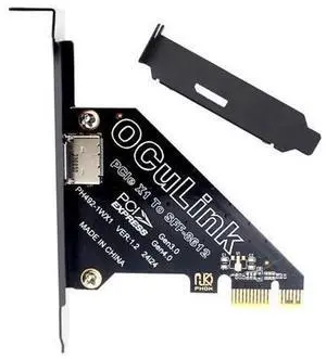 Vszerda PCI-Express 4.0 PCIE 1x to Oculink Single Port SFF-8612 SFF-8611 Host Card for U.2 SSD eGPU External Graphics Card Dock Vszerda PCI-Express 4.0 PCIE 1x to Oculink Single Port SFF-8612 SFF-8611 Host Card for U.2 SSD eGPU External Graphics Card Dock