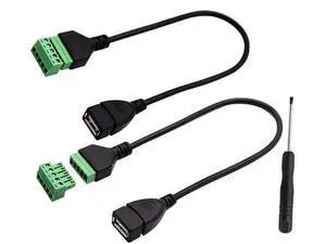 Vszerda USB 2.0 A Screw Terminal Block Connector Cable USB 2.0 A Female Plug to 5 Pin Way Bolt Screw with Shield terminals Pluggable Type Adapter Connector Converter Cable30CM2Pack Female Vszerda USB 2.0 A Screw Terminal Block Connector Cable USB 2.0 A Female Plug to 5 Pin Way Bolt Screw with Shield terminals Pluggable Type Adapter Connector Converter Cable30CM2Pack Female