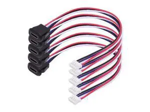 Vszerda 5pcs/Set DIY OEM Type C Female Socket to 4Pin Header Cable Type-C to 4P Waterproof Terminal Wire with Pitch=2.0mm Latch Mount Type USB C Pigtail DC 5V Extension Power Cable Vszerda 5pcs/Set DIY OEM Type C Female Socket to 4Pin Header Cable Type-C to 4P Waterproof Terminal Wire with Pitch=2.0mm Latch Mount Type USB C Pigtail DC 5V Extension Power Cable