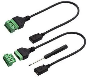 Vszerda Mini USB Screw Terminal Block Connector Cable Mini USB 2.0 Female Plug to 5 Pin/Way Female Bolt Screw with Shield terminals Pluggable Type Adapter Converter Cable30CM/2Pack(Female) Vszerda Mini USB Screw Terminal Block Connector Cable Mini USB 2.0 Female Plug to 5 Pin/Way Female Bolt Screw with Shield terminals Pluggable Type Adapter Converter Cable30CM/2Pack(Female)