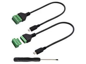 Vszerda Micro USB Screw Terminal Block Connector Cable Micro USB 2.0 Male Plug to 5 Pin/Way Female Bolt Screw with Shield terminals Pluggable Type Adapter Connector Cable30CM/2Packs (Male) Vszerda Micro USB Screw Terminal Block Connector Cable Micro USB 2.0 Male Plug to 5 Pin/Way Female Bolt Screw with Shield terminals Pluggable Type Adapter Connector Cable30CM/2Packs (Male)
