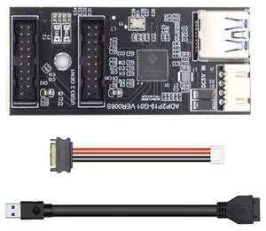 Vszerda Dual Ports USB 3.0 19/20Pin Female Header Splitter to Single 19/20Pin Motherboard Connector PCBA Adapter HUB 5Gbps Vszerda Dual Ports USB 3.0 19/20Pin Female Header Splitter to Single 19/20Pin Motherboard Connector PCBA Adapter HUB 5Gbps