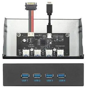 Vszerda 10Gbps 4 Ports HUB Front Panel USB 3.1 Type-A & Type-C to Motherboard Type-E Connector Cable 10Gbps for 5.25" CD-ROM Bay Tray Vszerda 10Gbps 4 Ports HUB Front Panel USB 3.1 Type-A & Type-C to Motherboard Type-E Connector Cable 10Gbps for 5.25" CD-ROM Bay Tray